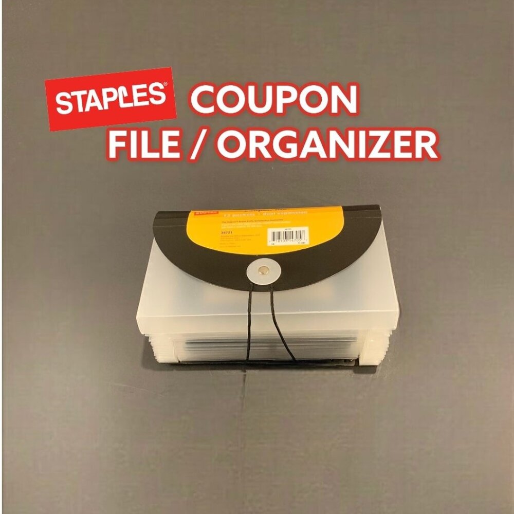 STAPLES MINI COUPON FILE! Expandable With 13 Pockets! NEW!